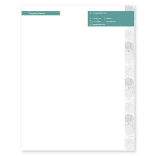 Dots in Dots Letterhead 8-1/2x11 - Tropical Teal