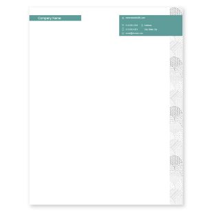 Dots in Dots Letterhead 8-1/2x11 - Tropical Teal