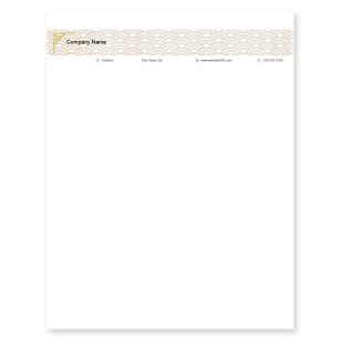 Gold Pattern Letterhead 8-1/2x11 - White