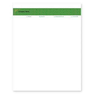 Gold Pattern Letterhead 8-1/2x11 - Verdun Green