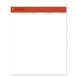 Gold Pattern Letterhead 8-1/2x11 - Red