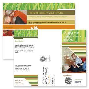 Healthy Lawn Brochure tri-fold 8-1/2x11 Rectangle - Moss Green