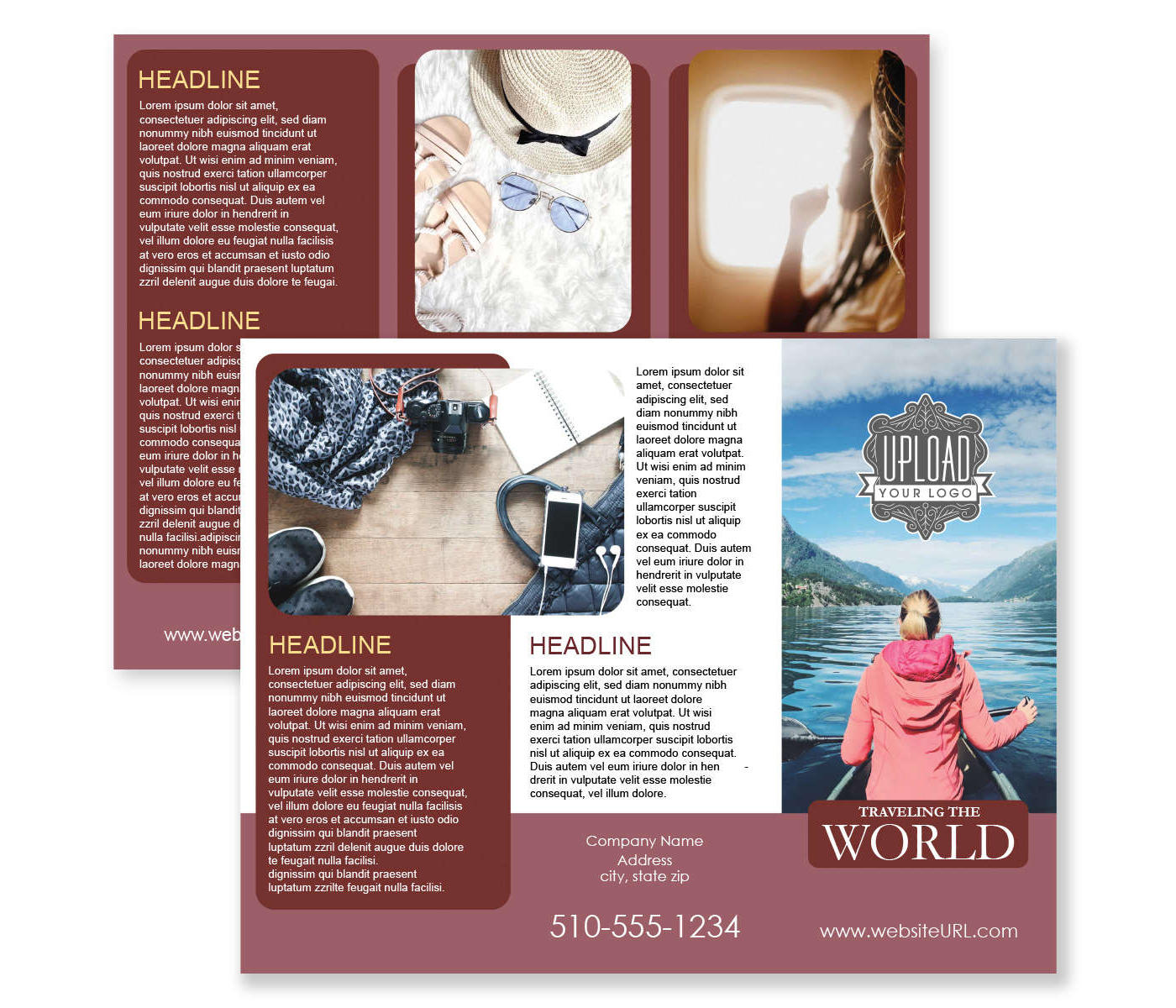 Traveling The World Brochure tri-fold 8-1/2x11 Rectangle