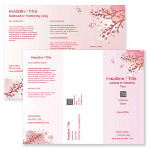 Lavender Tree Brochure tri-fold 8-1/2x11 Rectangle - Hibiscus