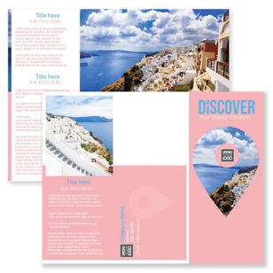Discover Brochure tri-fold 8-1/2x11 Rectangle - Strawberry Red