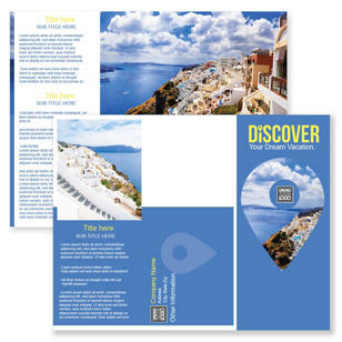 Discover Brochure tri-fold 8-1/2x11 Rectangle - Venice Blue