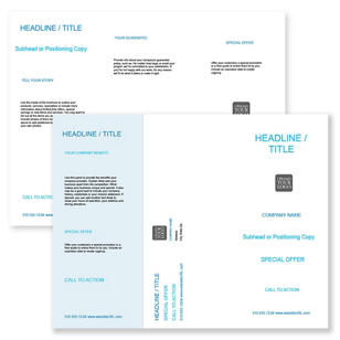 Minimal Blue Brochure tri-fold 8-1/2x11 Rectangle - Sky Blue