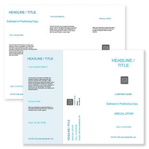 Minimal Blue Brochure tri-fold 8-1/2x11 Rectangle - Blue, Sky