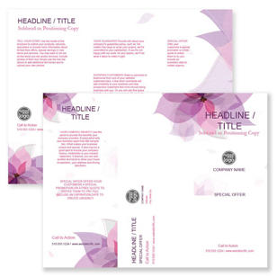 Purple Flower Brochure tri-fold 8-1/2x11 Rectangle - Affair Purple