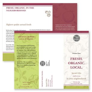 Fresh Food Brochure tri-fold 8-1/2x11 Rectangle - Kiwi Green