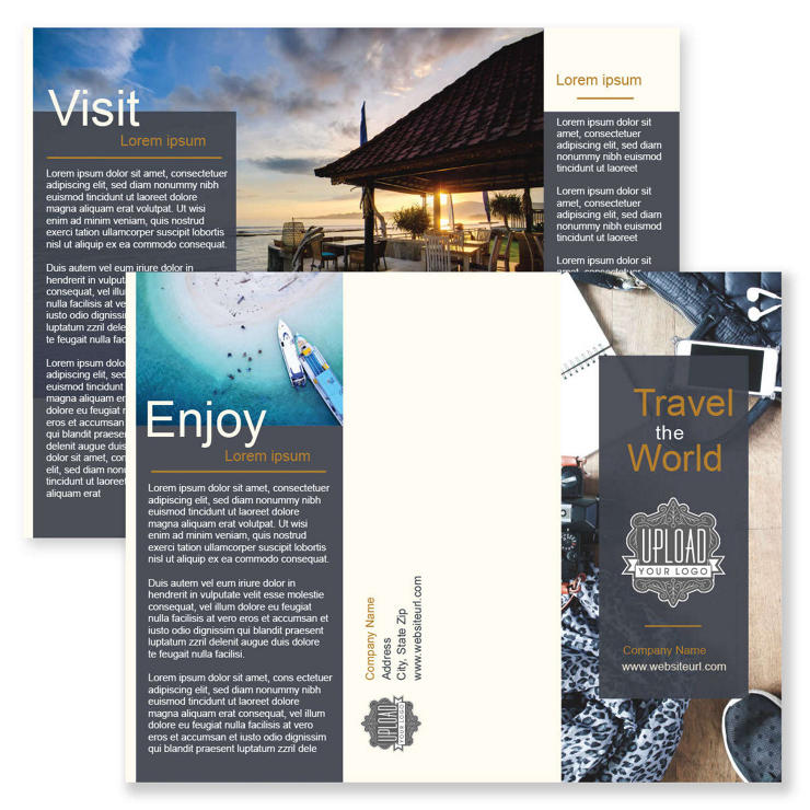 Travel The World Brochure tri-fold 8-1/2x11 Rectangle