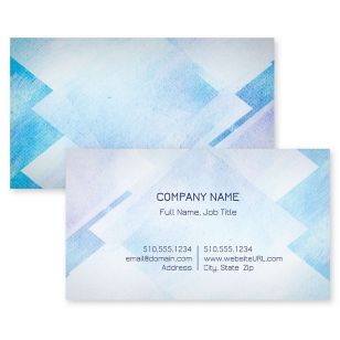 Abstract Blends Business Card 2x3-1/2 Rectangle - Blue, Sky