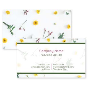 Nature's Glory Business Card 2x3-1/2 Rectangle - Portica Yellow