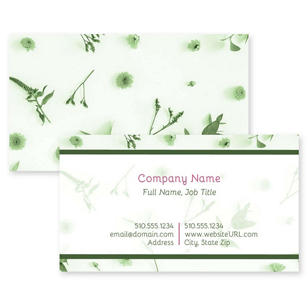 Nature's Glory Business Card 2x3-1/2 Rectangle - De York Green