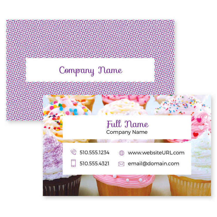 Sprinkled Buttercream Business Card 2x3-1/2 Rectangle
