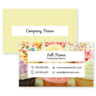 Sprinkled Buttercream Business Card 2x3-1/2 Rectangle - Portica Yellow