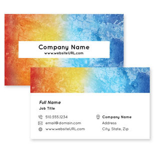 Cool Heat Business Card 2x3-1/2 Rectangle - White