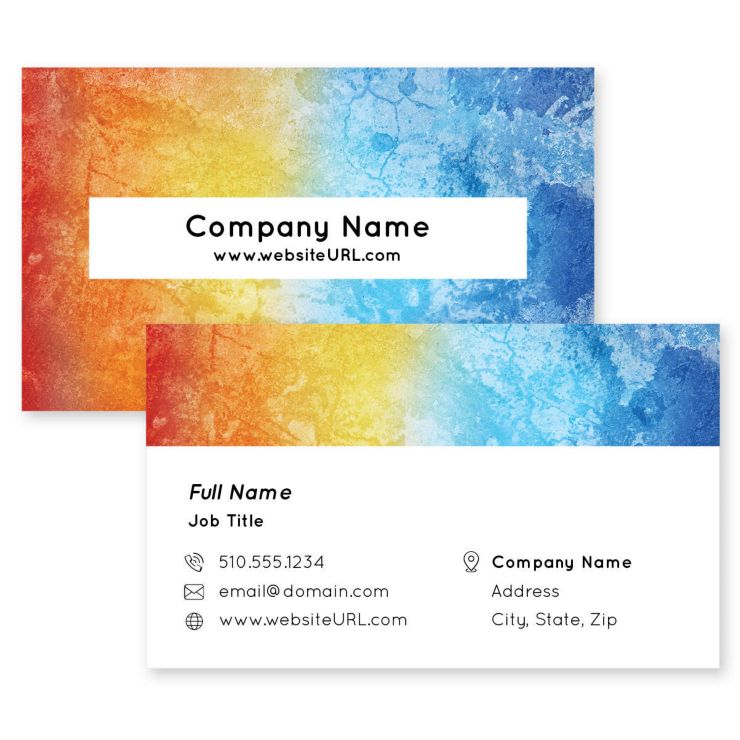 Cool Heat Business Card 2x3-1/2 Rectangle - White