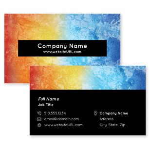 Cool Heat Business Card 2x3-1/2 Rectangle - Black