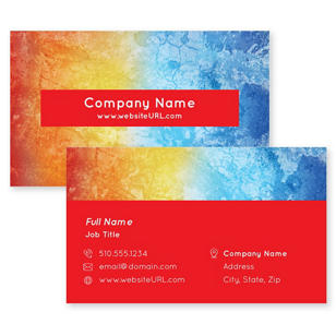 Cool Heat Business Card 2x3-1/2 Rectangle - Pomegranate Red