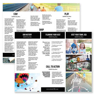 Small Town Tourism Brochure tri-fold 8-1/2x11 Rectangle - Black
