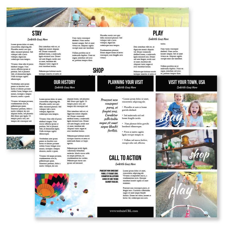 Small Town Tourism Brochure tri-fold 8-1/2x11 Rectangle