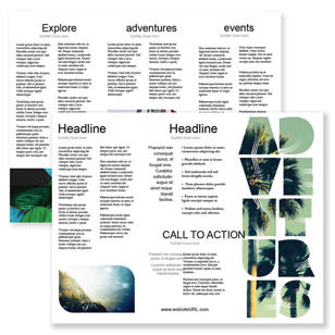 Travel Greener Brochure tri-fold 8-1/2x11 Rectangle - Black