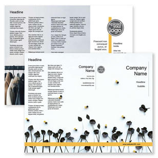 Sleek Boutique Brochure tri-fold 8-1/2x11 Rectangle - Grandis Orange