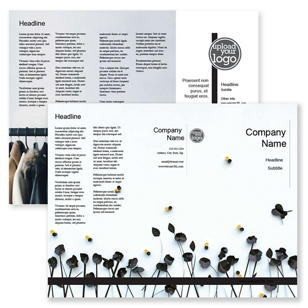 Sleek Boutique Brochure tri-fold 8-1/2x11 Rectangle - White