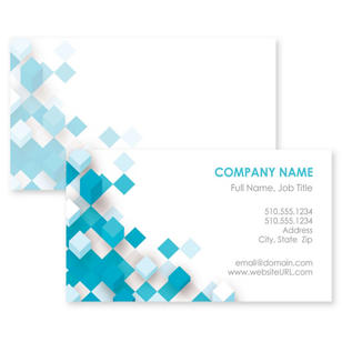 Cubist Movement Business Card 2x3-1/2 Rectangle - Blue