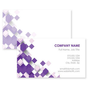 Cubist Movement Business Card 2x3-1/2 Rectangle - Eggplant