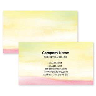 So Serene Business Card 2x3-1/2 Rectangle - Yellow (PMS-Yellow C)