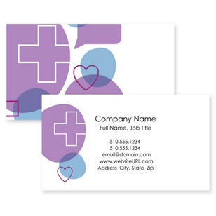 Healthy Heart Business Card 2x3-1/2 Rectangle - Smoke Purple