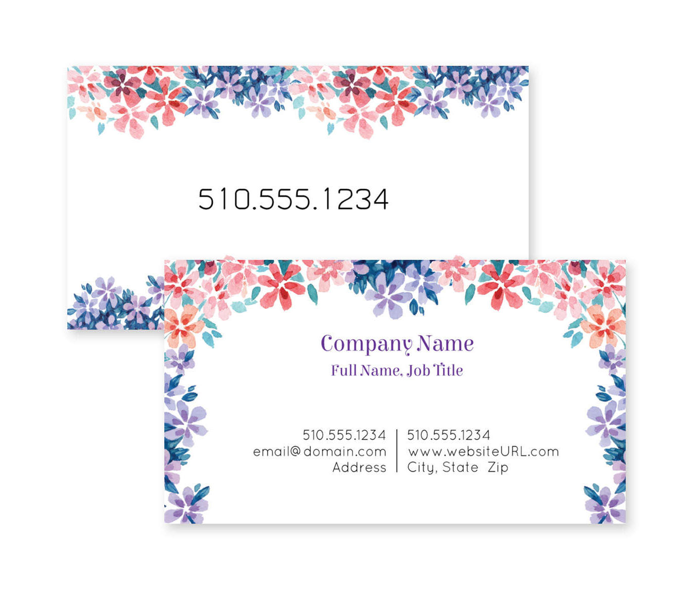 Pretty Posies Business Card 2x3-1/2 Rectangle