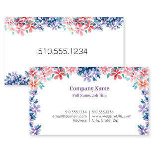 Pretty Posies Business Card 2x3-1/2 Rectangle - Apricot
