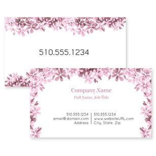 Pretty Posies Business Card 2x3-1/2 Rectangle - Hibiscus