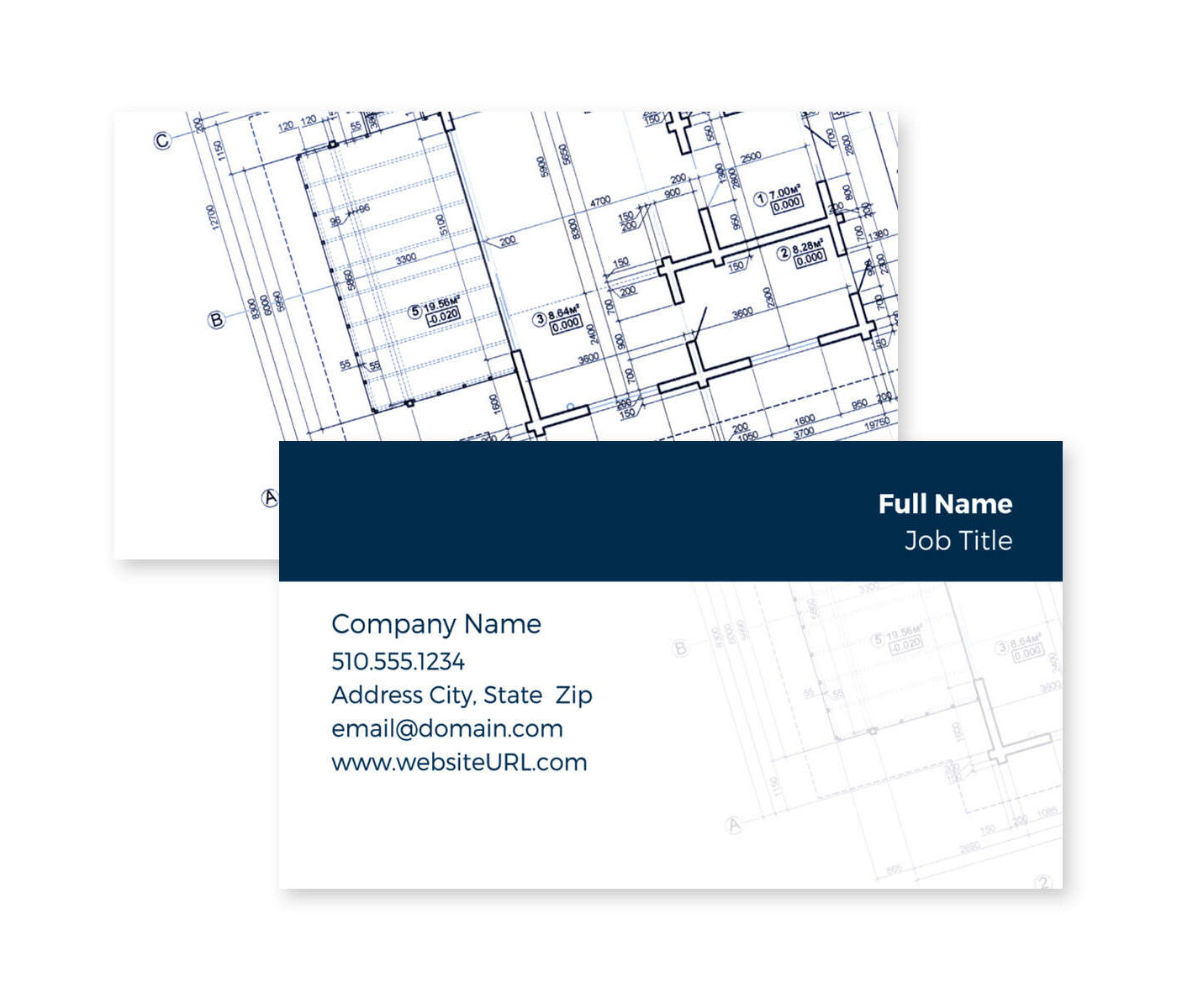 Project Plan Business Card 2x3-1/2 Rectangle