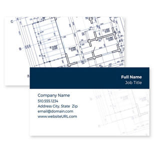 Project Plan Business Card 2x3-1/2 Rectangle - Venice Blue