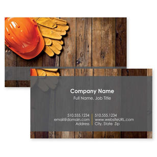 On the Job Business Card 2x3-1/2 Rectangle - Dove Gray