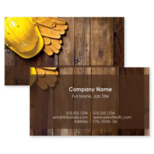 On the Job Business Card 2x3-1/2 Rectangle - Brown