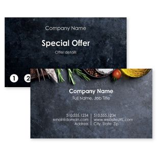 Whole and Healthy Business Card 2x3-1/2 Rectangle - Charcoal