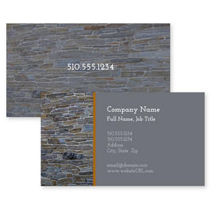 Stonework Splendor Business Card 2x3-1/2 Rectangle - Charcoal
