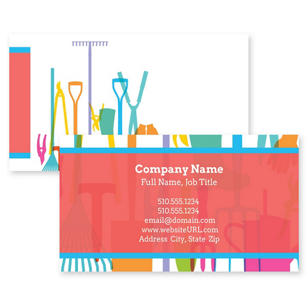 Perfectly Manicured Business Card 2x3-1/2 Rectangle - Pomegranate Red