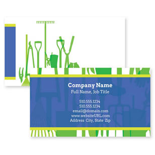 Perfectly Manicured Business Card 2x3-1/2 Rectangle - Venice Blue