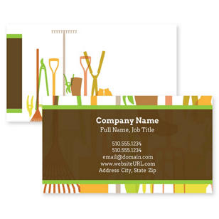 Perfectly Manicured Business Card 2x3-1/2 Rectangle - Brown