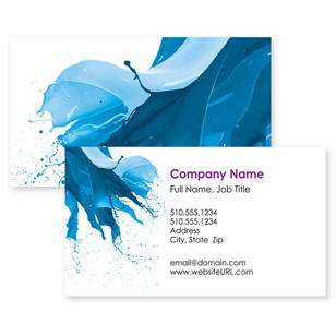 Color Statement Business Card 2x3-1/2 Rectangle - Venice Blue
