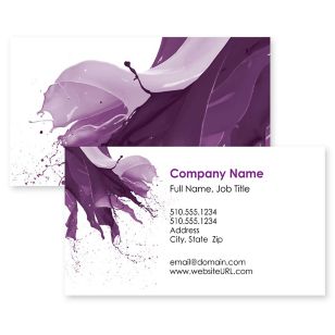 Color Statement Business Card 2x3-1/2 Rectangle - Eggplant