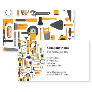 Tools of the Trade Business Card 2x3-1/2 Rectangle - School Bus Yellow