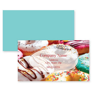 Pure Delish Business Card 2x3-1/2 Rectangle - Tropical Teal