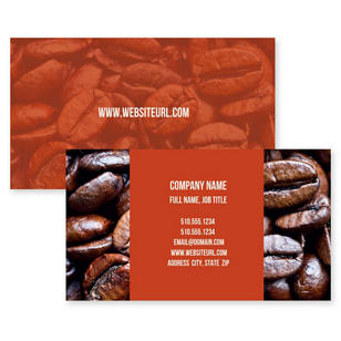Fresh Beans Business Card 2x3-1/2 Rectangle - Wine